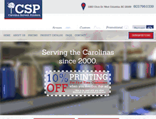 Tablet Screenshot of carolinascreenprinters.com